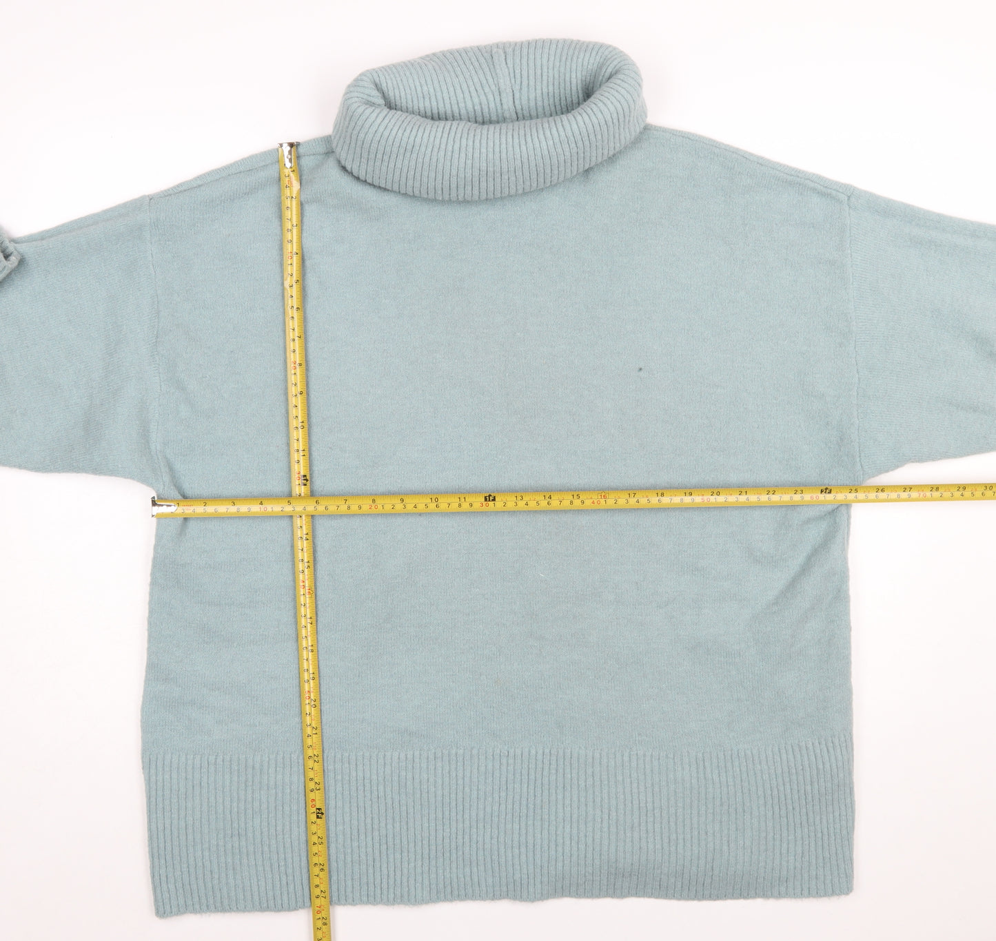River Island Women’s Green Roll Neck Wool Blend Jumper Size L