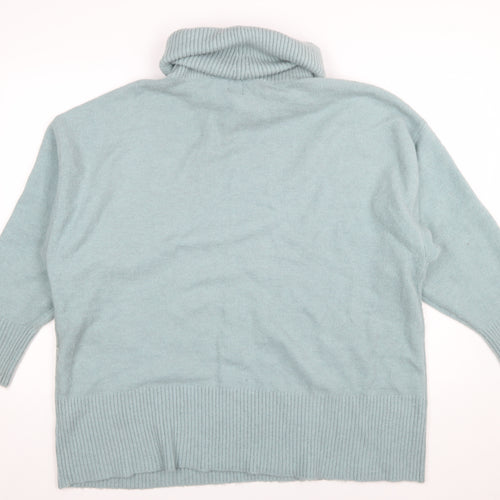 River Island Women’s Green Roll Neck Wool Blend Jumper Size L