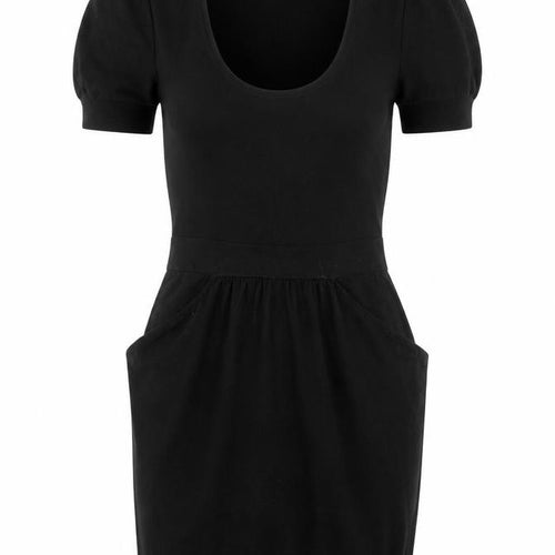 Warehouse Women Black Size 10 Short Sleeve Bodycon Dress