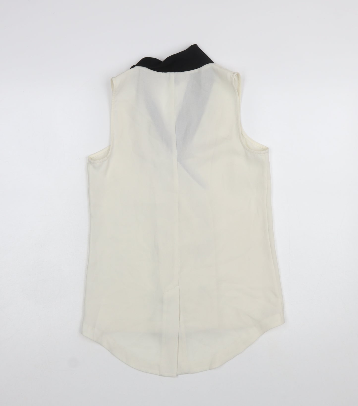 Warehouse Women's White Sleeveless Wrap Blouse Size 8