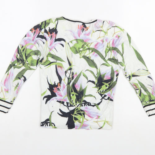 Karen Millen Women's Multicoloured Floral XS Knit Cardigan