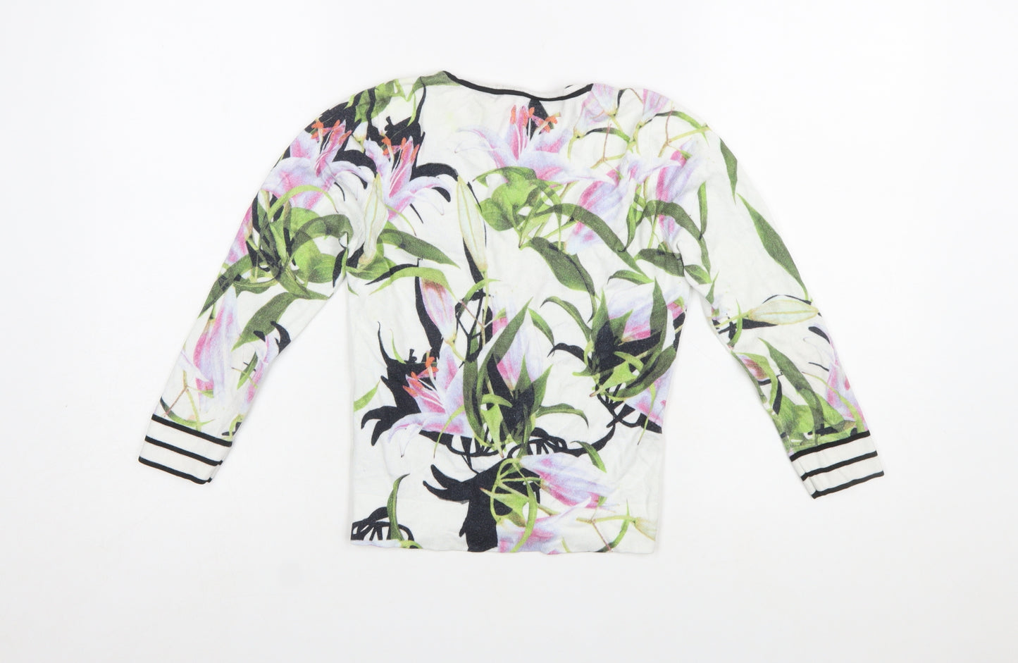 Karen Millen Women's Multicoloured Floral XS Knit Cardigan