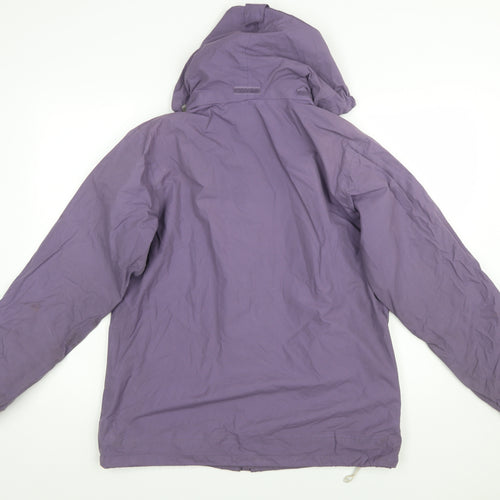 Regatta Womens Purple Waterproof Hooded Rain Jacket Size 14