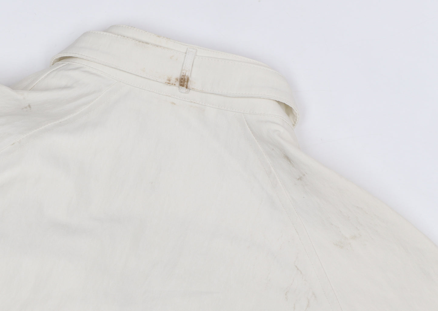 Marks and Spencer Women Ivory Cotton Button Jacket Size 12