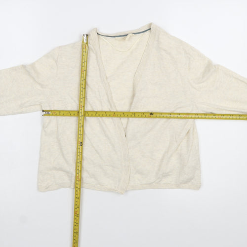 Seasalt Cornwall Women Beige Organic Cotton Cardigan UK 14