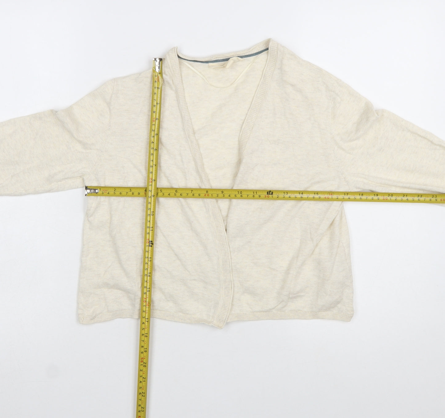 Seasalt Cornwall Women Beige Organic Cotton Cardigan UK 14