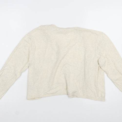 Seasalt Cornwall Women Beige Organic Cotton Cardigan UK 14