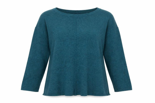 Front view of Monsoon Women's Green Wool Blend Crew Neck Jumper M