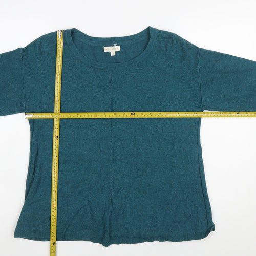 Monsoon Women's Green Wool Blend Crew Neck Jumper M