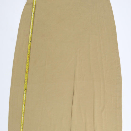 DIALOGUE Womens Beige 3XL Midi Pencil Skirt Stretch Knit