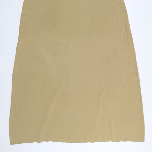 DIALOGUE Womens Beige 3XL Midi Pencil Skirt Stretch Knit