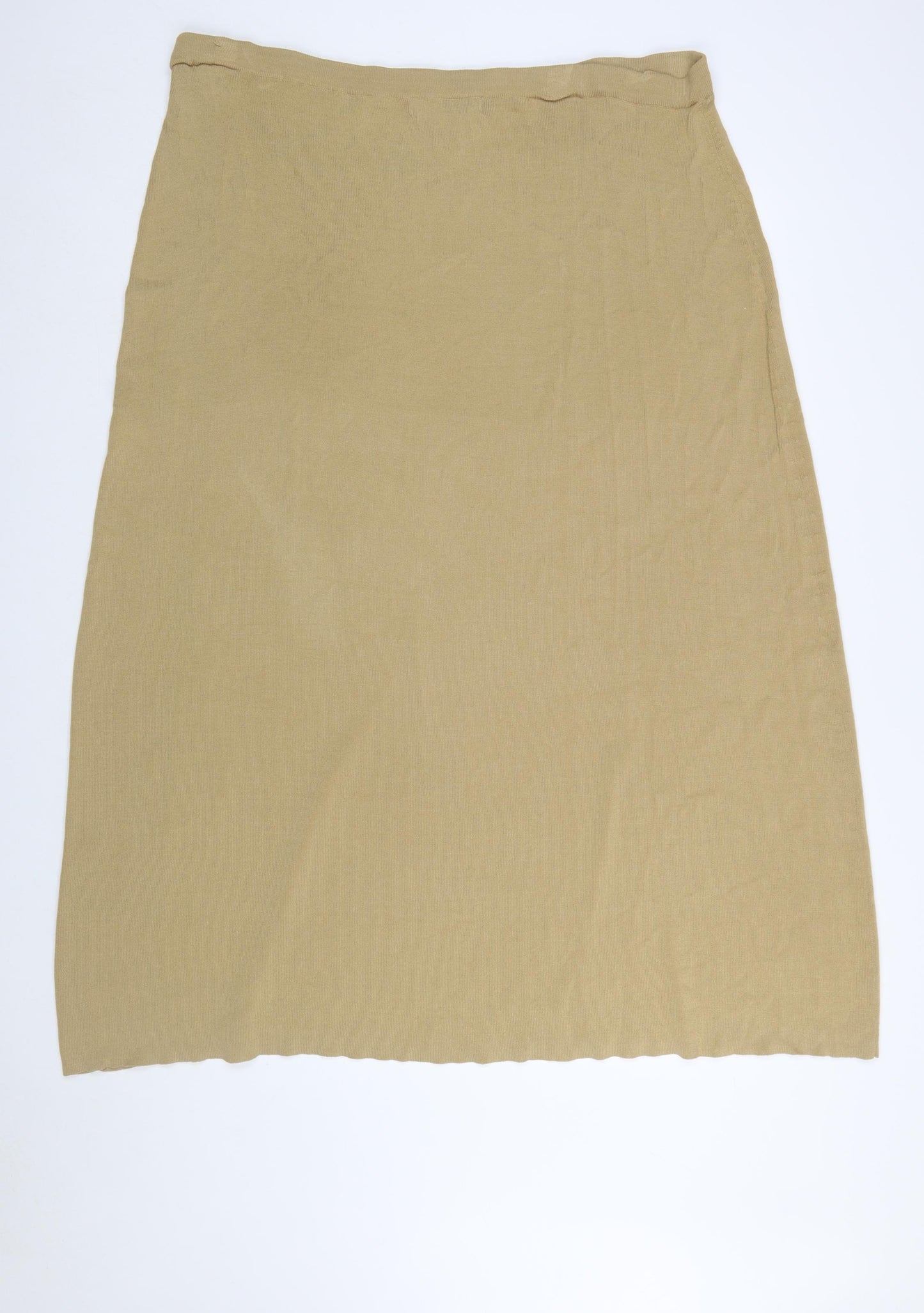DIALOGUE Womens Beige 3XL Midi Pencil Skirt Stretch Knit