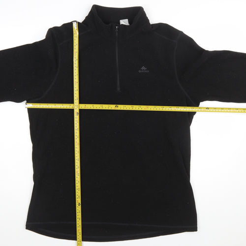 Quechua Men's Black XL Fleece 1/4 Zip Pullover Sweatshirt