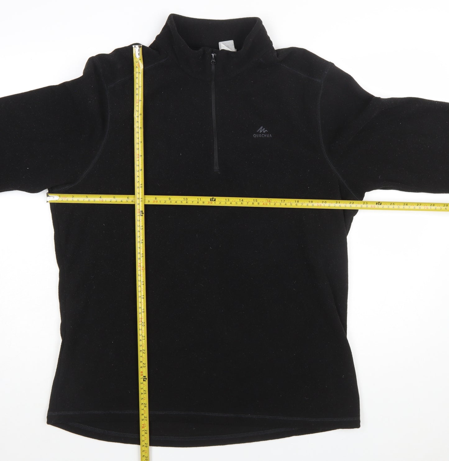 Quechua Men's Black XL Fleece 1/4 Zip Pullover Sweatshirt