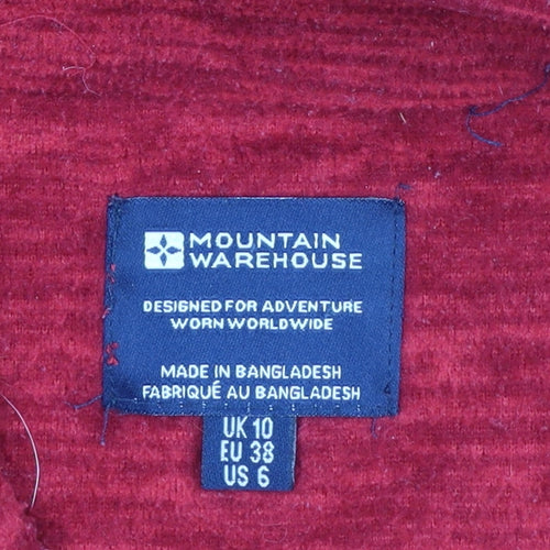 Mountain Warehouse Women Red 1/4 Zip Pullover Fleece Size 10