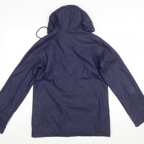 Firetrap Women's Blue Waterproof Hooded Rain Coat Jacket UK 8