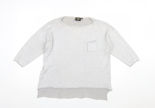 Golddigga Women Grey Knit Pullover Jumper Size 16 Classic Style
