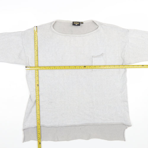 Golddigga Women Grey Knit Pullover Jumper Size 16 Classic Style