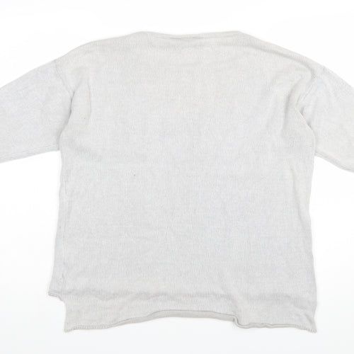 Golddigga Women Grey Knit Pullover Jumper Size 16 Classic Style