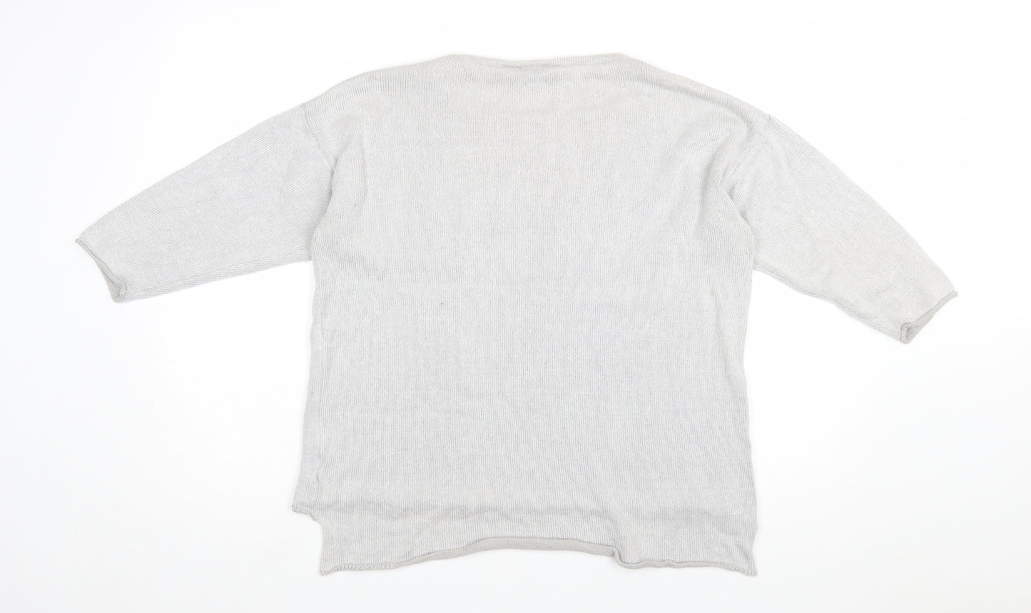 Golddigga Women Grey Knit Pullover Jumper Size 16 Classic Style