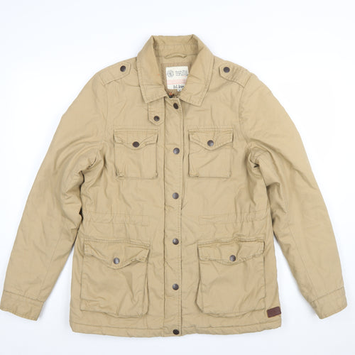 Fat Face Women Beige Size 12 Military Cotton Jacket