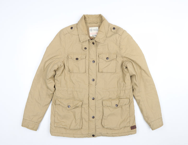 Fat Face Women Beige Size 12 Military Cotton Jacket
