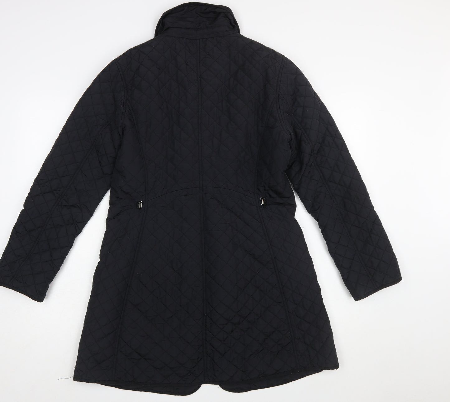 Hobbs Women’s Black Quilted Mid-Length Coat Size 10