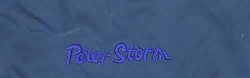 Peter Storm Boys Blue Waterproof Hooded Rain Coat Jacket 11-12 Years