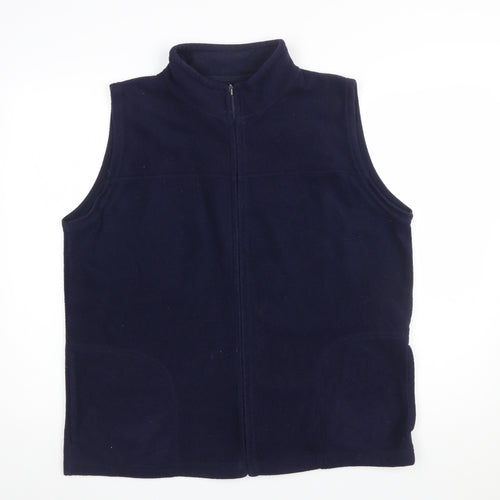 EWM Women Blue Fleece Zip Waistcoat Bodywarmer Size 18