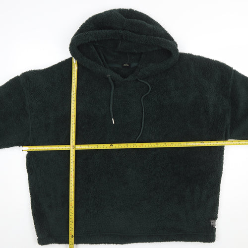 Urban Outfitters Women Dark Green Pullover Hoodie Size L Fleece Polyester