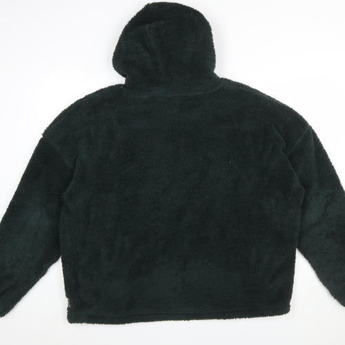 Urban Outfitters Women Dark Green Pullover Hoodie Size L Fleece Polyester