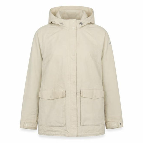 Columbia Women’s Beige Waterproof Hooded Parka Jacket M
