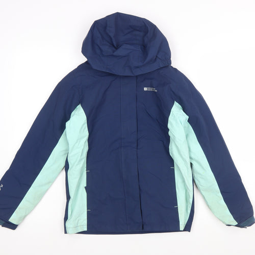 Mountain Warehouse Girls Blue Waterproof Hooded Parka Coat 11-12 Years