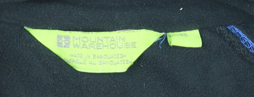 Mountain Warehouse Boys Black Blue Fleece 1/2 Zip Pullover Sweatshirt 13 Years
