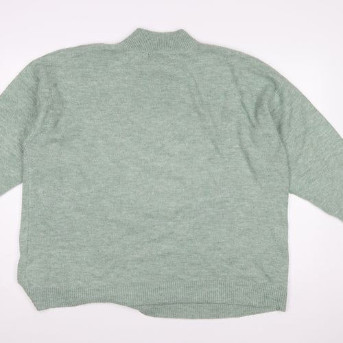 Bonmarché Women Green Size 22 Mock Neck Pullover Jumper