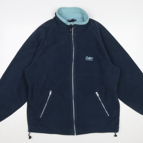 Cotton Traders Men’s Blue Fleece Full Zip Jacket Size M