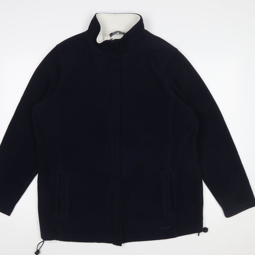 Maine New England Womens Blue Fleece Zip Jacket Size 18