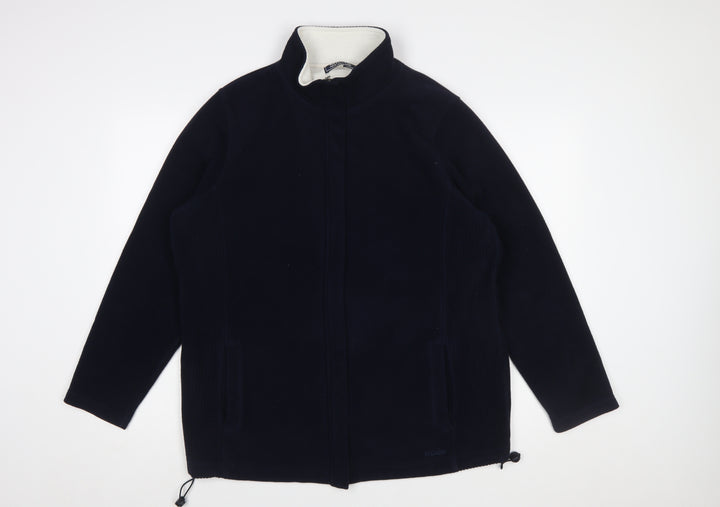 Maine New England Womens Blue Fleece Zip Jacket Size 18