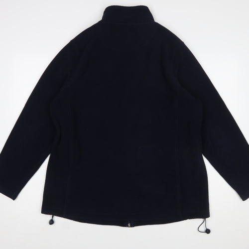 Maine New England Womens Blue Fleece Zip Jacket Size 18