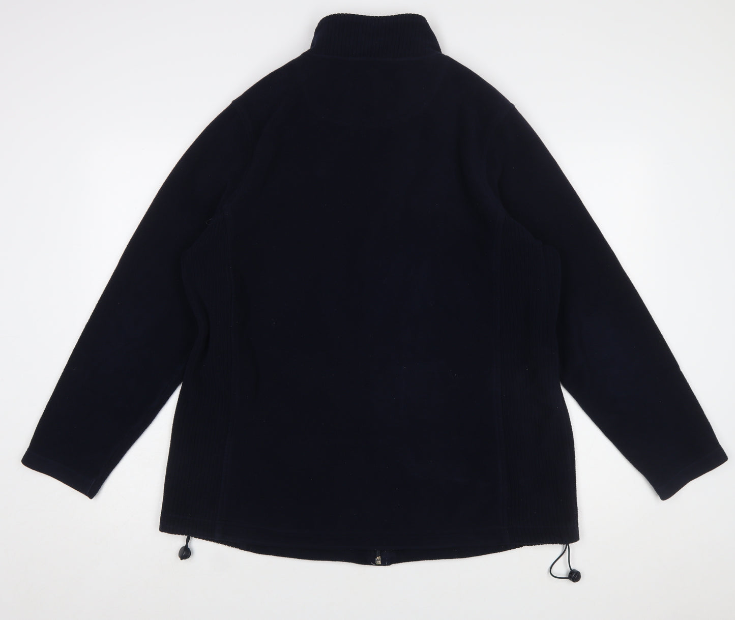 Maine New England Womens Blue Fleece Zip Jacket Size 18
