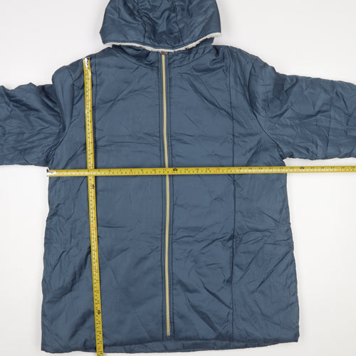 Nathalie Andersen Women's Blue Hooded Puffer Jacket Size M
