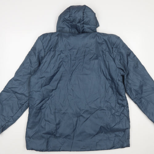 Nathalie Andersen Women's Blue Hooded Puffer Jacket Size M
