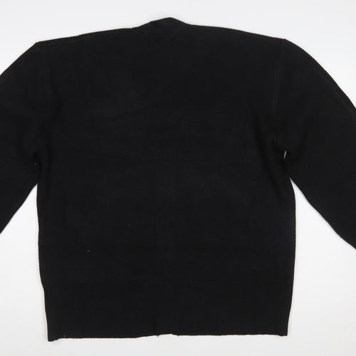 ASOS DESIGN Women's Black V-Neck Button Cardigan Size S