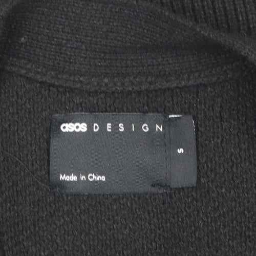 ASOS DESIGN Women's Black V-Neck Button Cardigan Size S