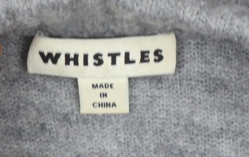 Whistles Women’s Grey Mock Neck Wool Blend Pullover Jumper M