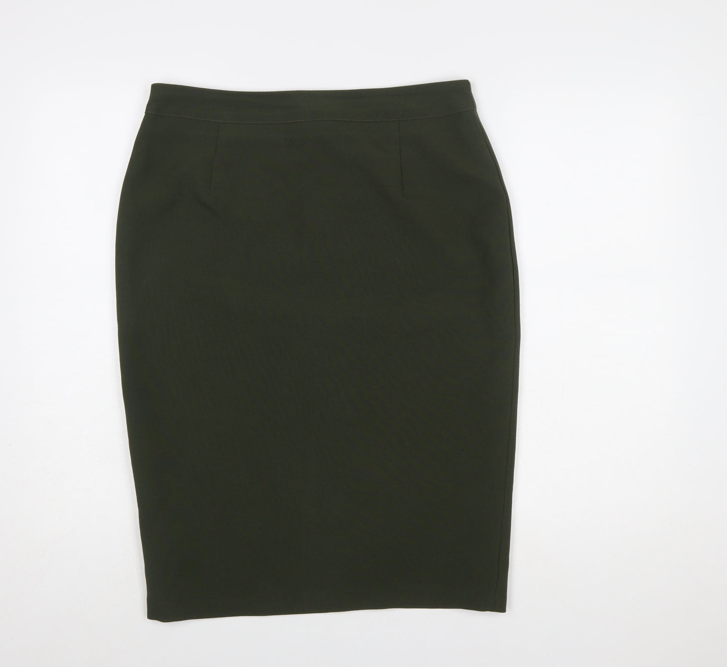 F&F Women’s Green Pencil Skirt Size 14 Stretch Zip Back