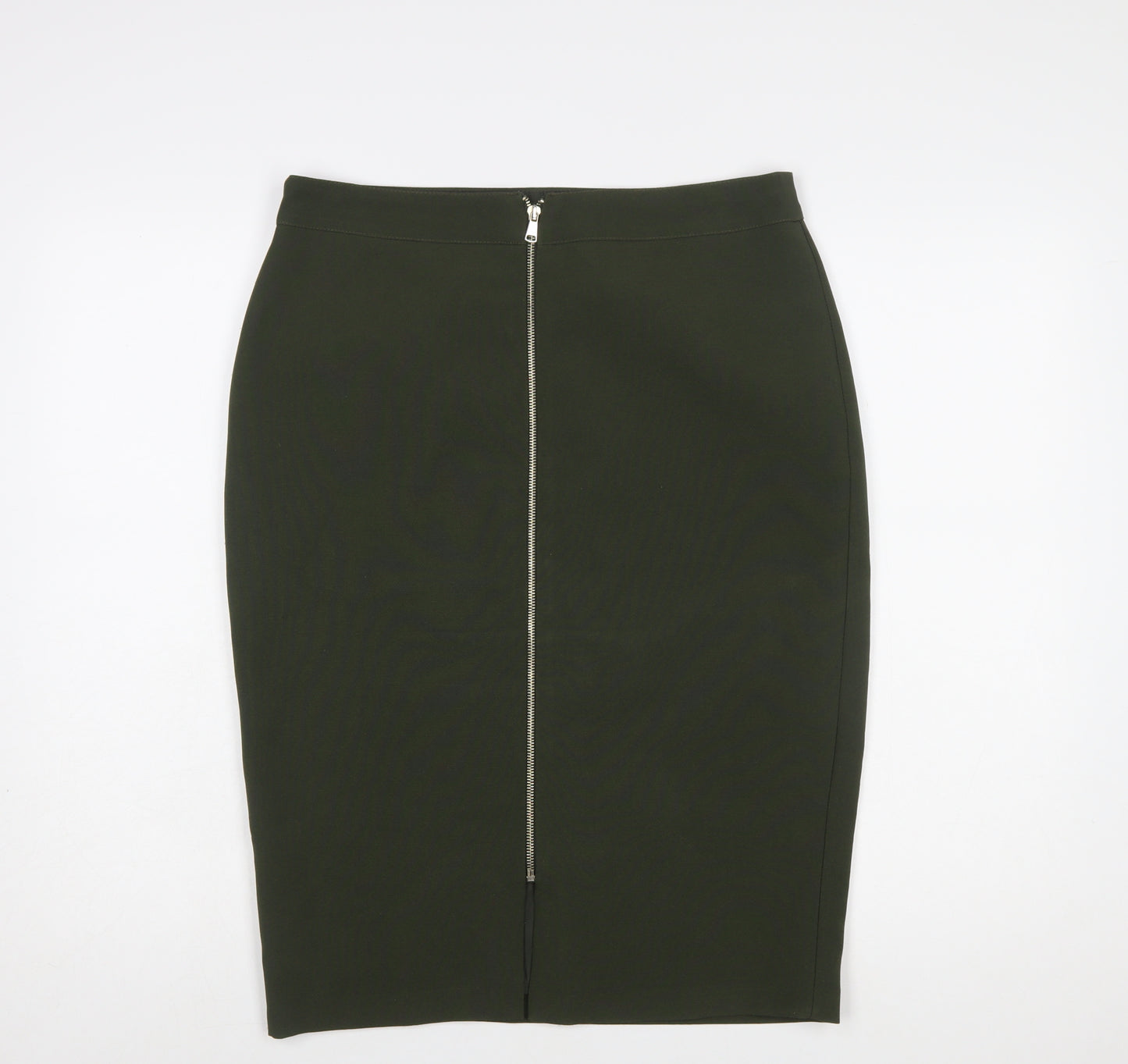 F&F Women’s Green Pencil Skirt Size 14 Stretch Zip Back