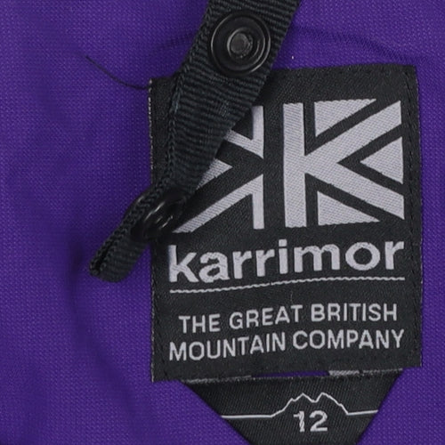 Karrimor Women’s Purple Waterproof Hooded Rain Jacket Size 12