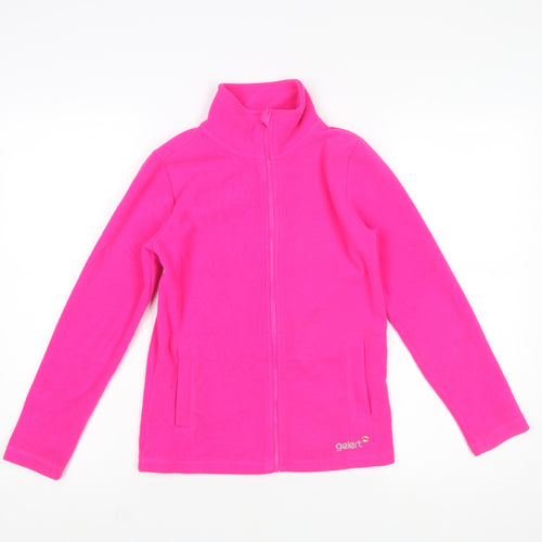 Gelert Girls Pink Fleece Full Zip Jacket 9-10 Years Lightweight Outdoor