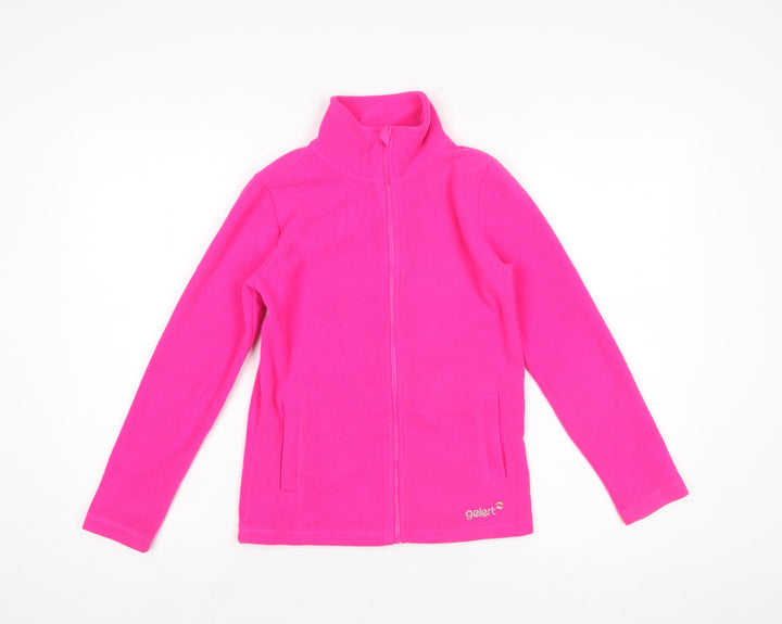 Gelert Girls Pink Fleece Full Zip Jacket 9-10 Years Lightweight Outdoor